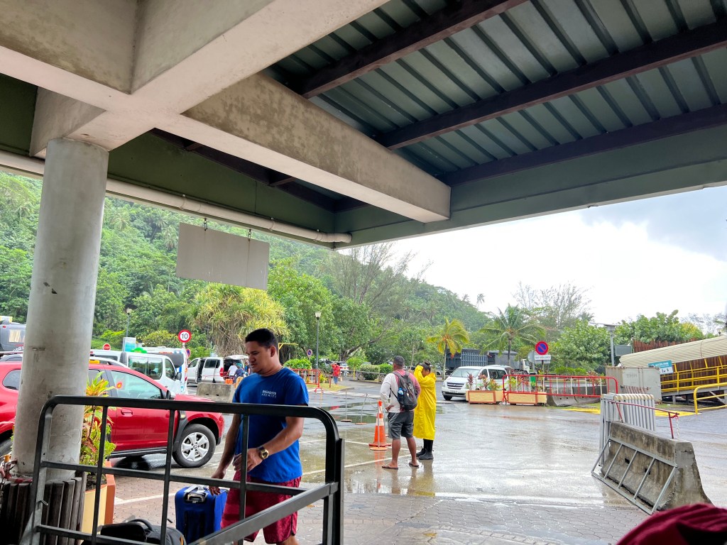 A view of the island of Moorea from the ferry station.