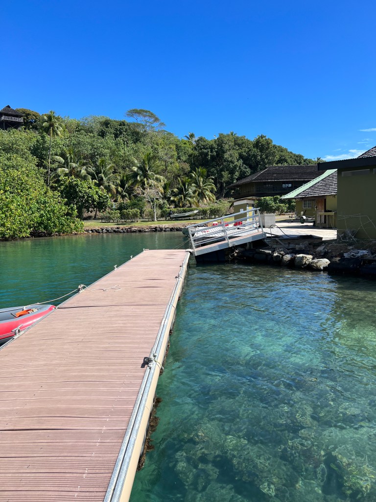 A dock leading to a research station